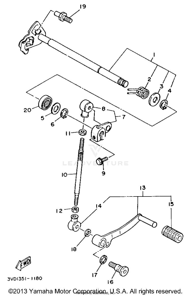 Shift Shaft Schematic
