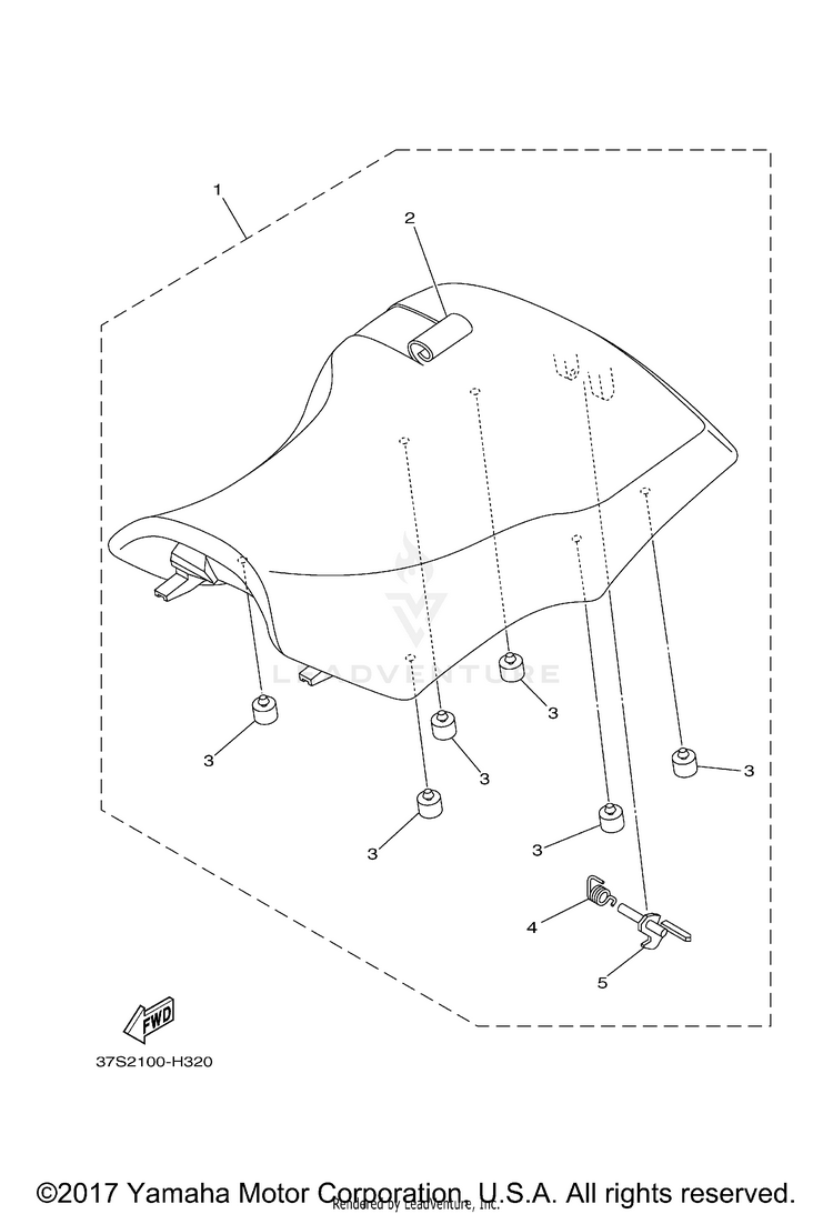 Seat GRIZZLY 450 4WD - YFM45FGYB - 2009 Schematic