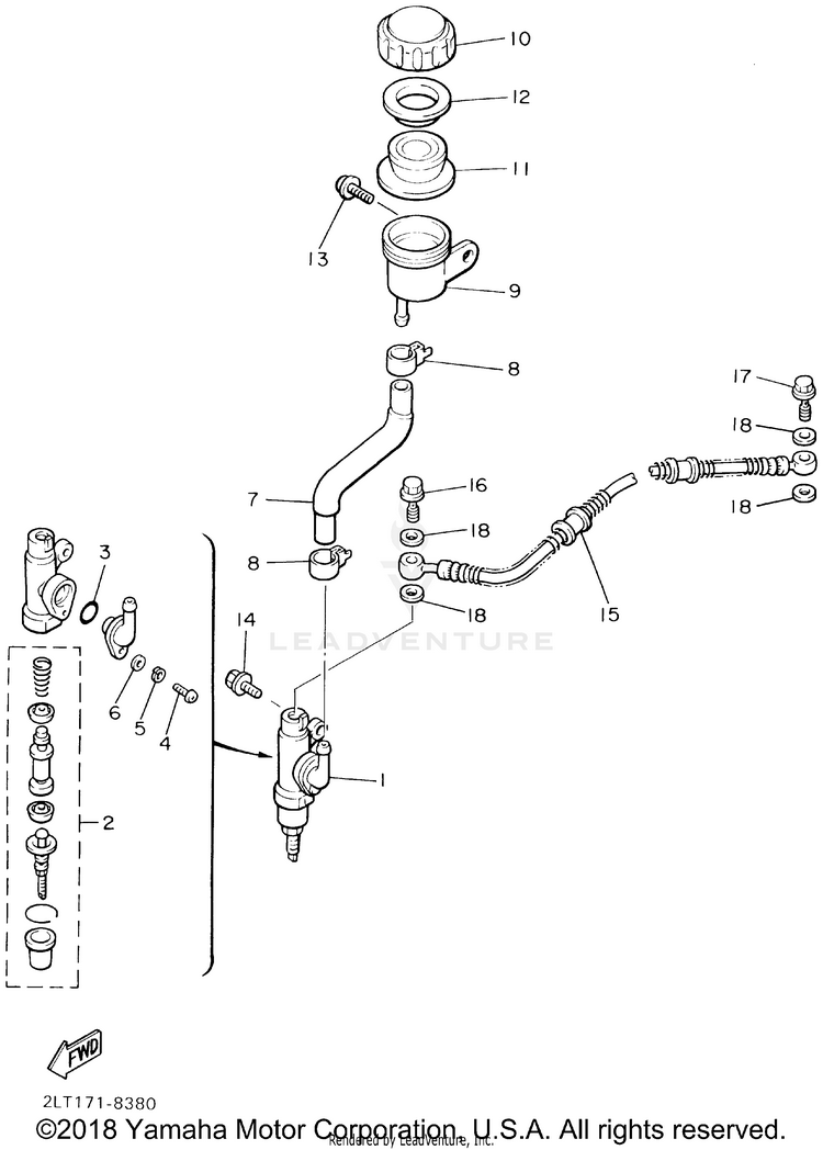 Rear Master Cylinder Schematic