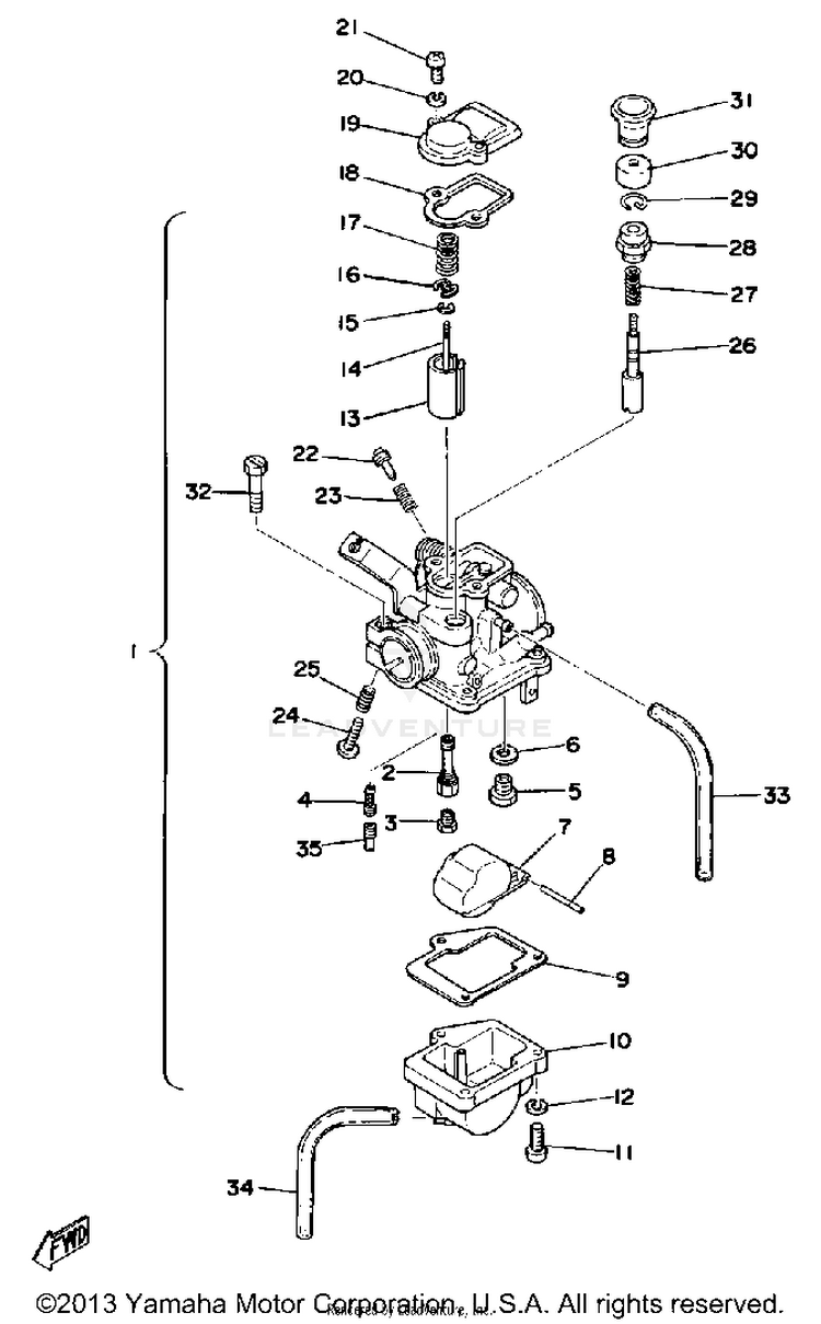 Carburetor LB80_3D - 1977 Schematic