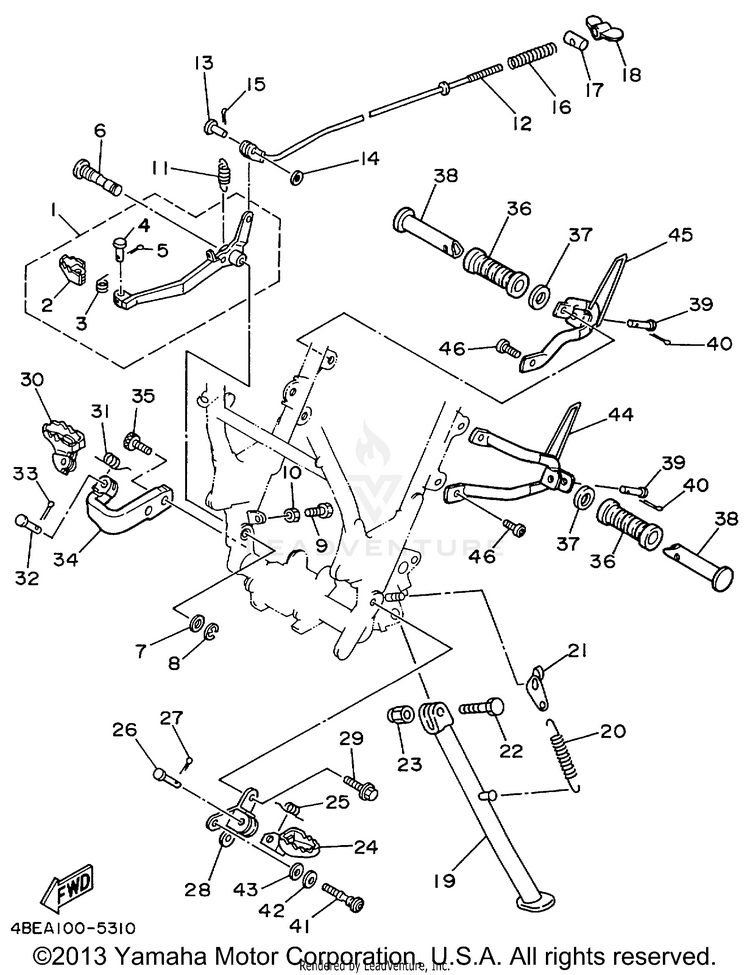 Stand Footrest Schematic