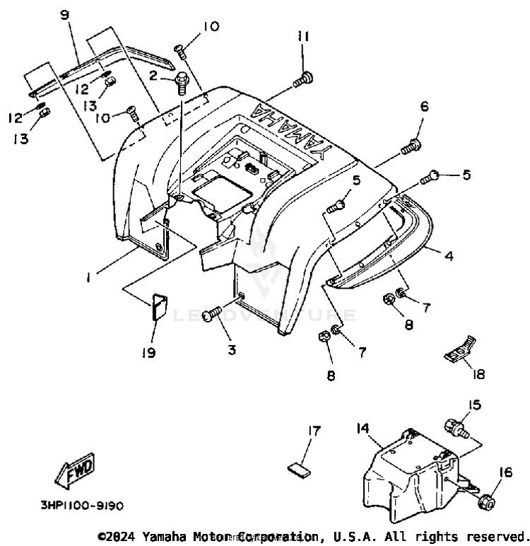 Rear Fender Schematic