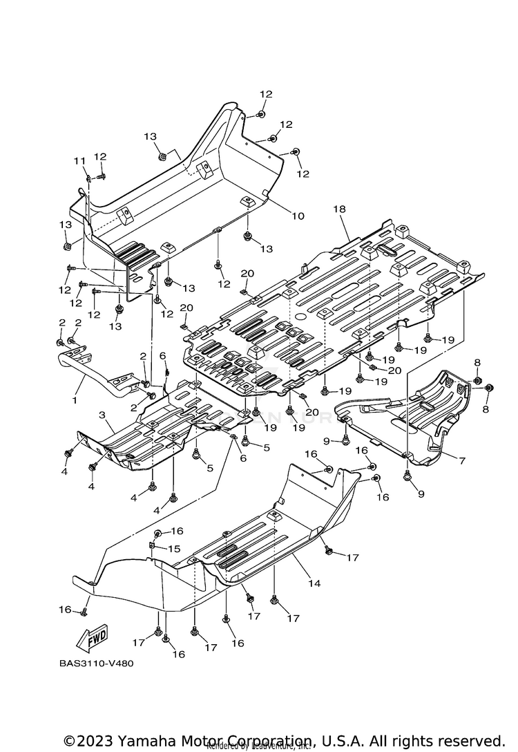 Guard YXZ1000R EPS - YXZ10YMXLR - 2020 Schematic
