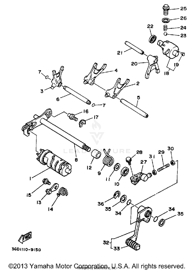 Shift Cam Fork Schematic