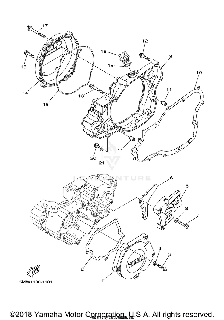 Crankcase Cover 1 Schematic