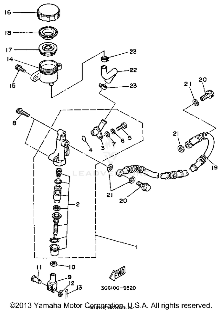 Rear Master Cylinder Schematic