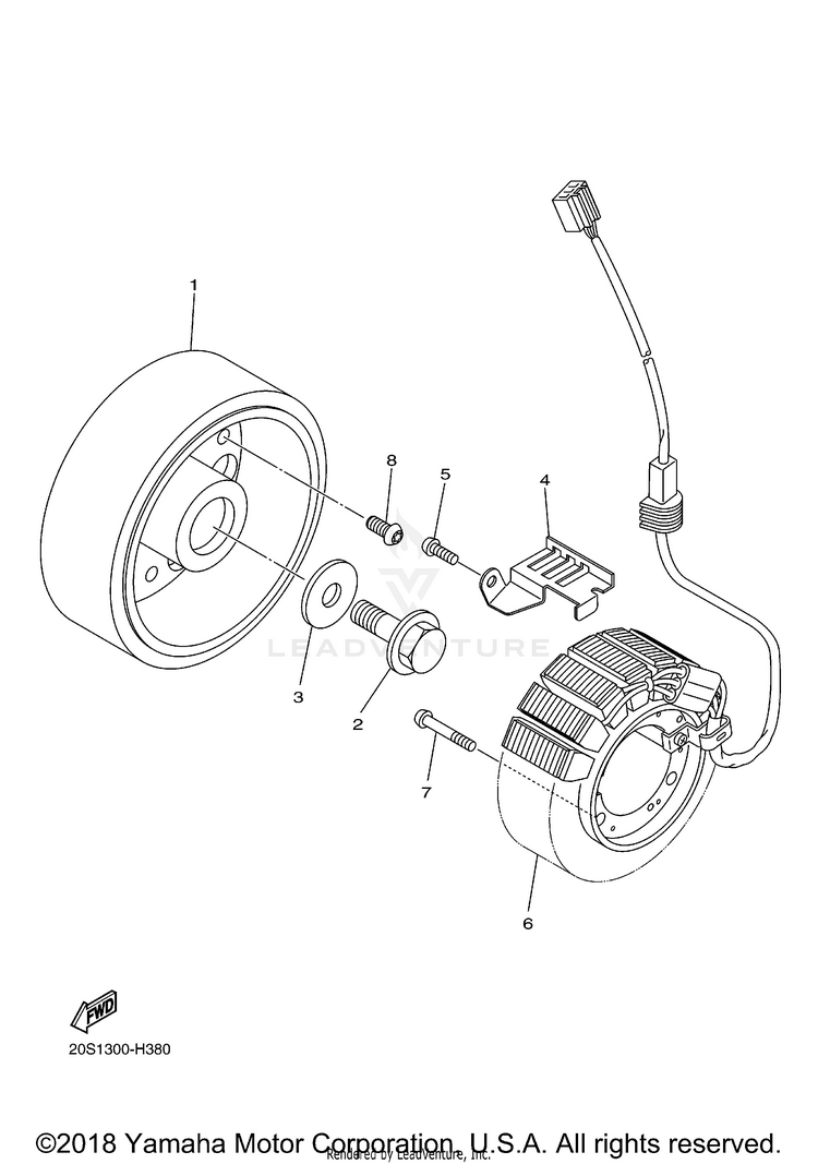 Generator FZ6R - FZ6RACB - 2011 Schematic