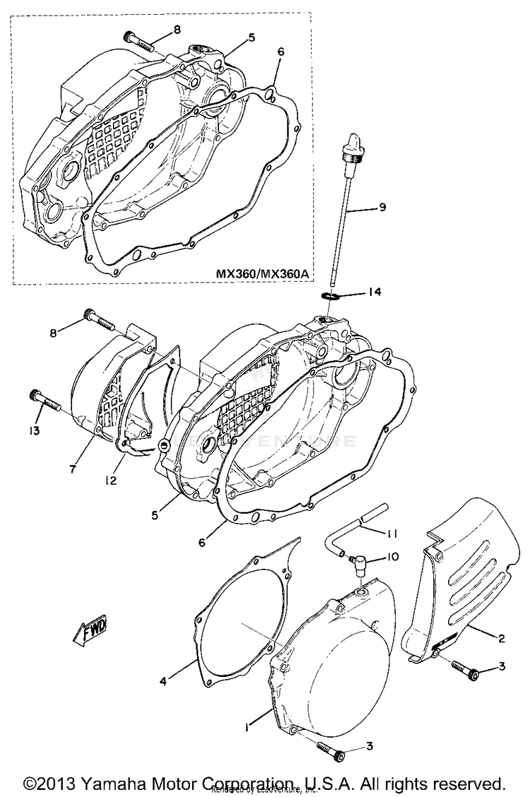 Crankcase Cover Schematic