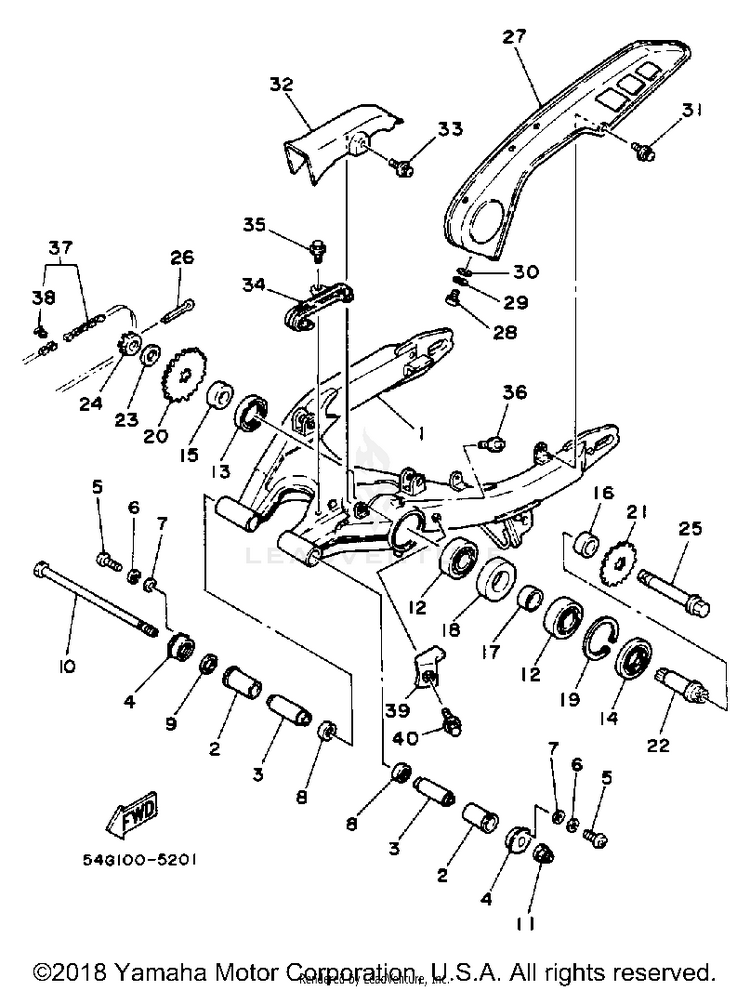 Swing Arm BIG WHEEL - BW200S - 1986 Schematic
