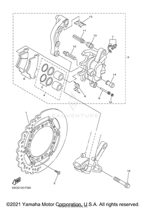 Front Brake Caliper Schematic