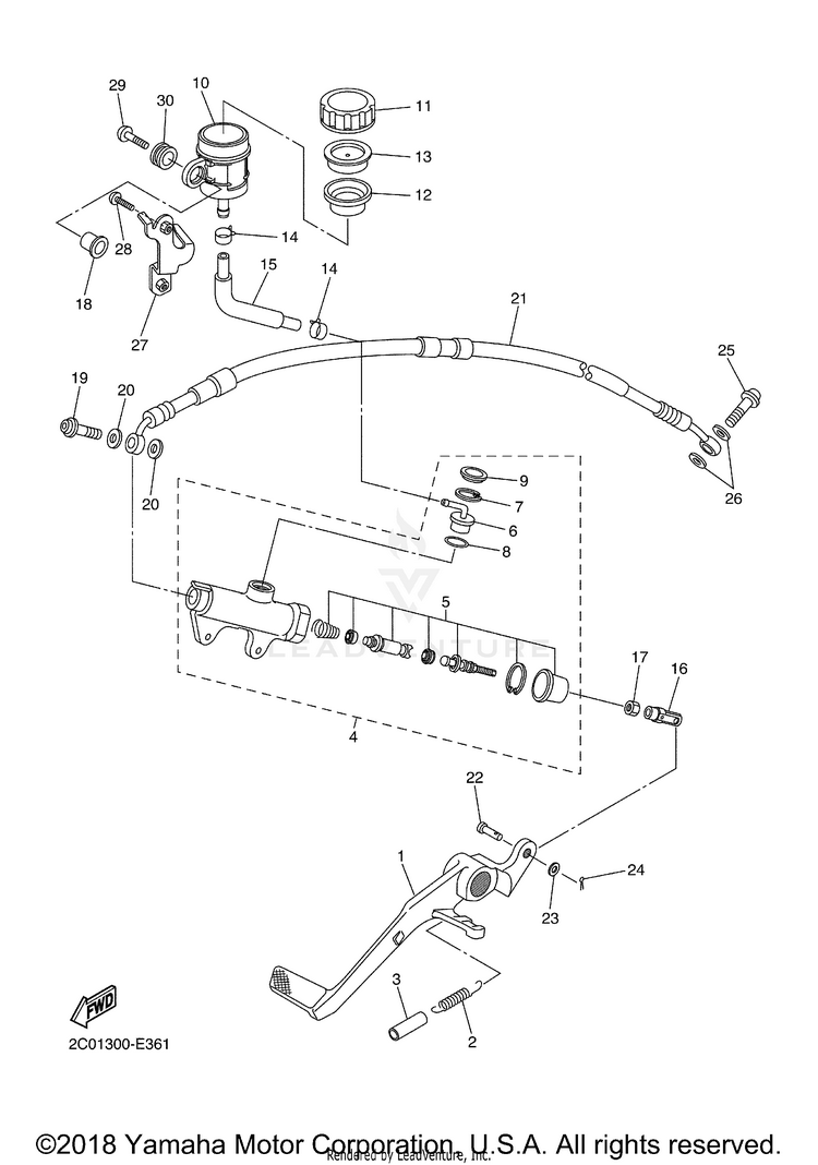Rear Master Cylinder Schematic
