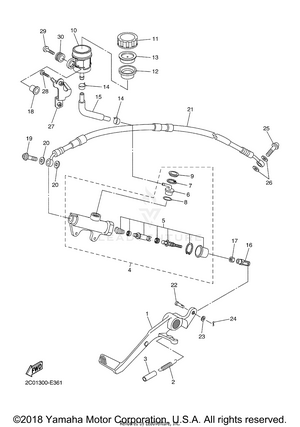 Rear Master Cylinder Schematic