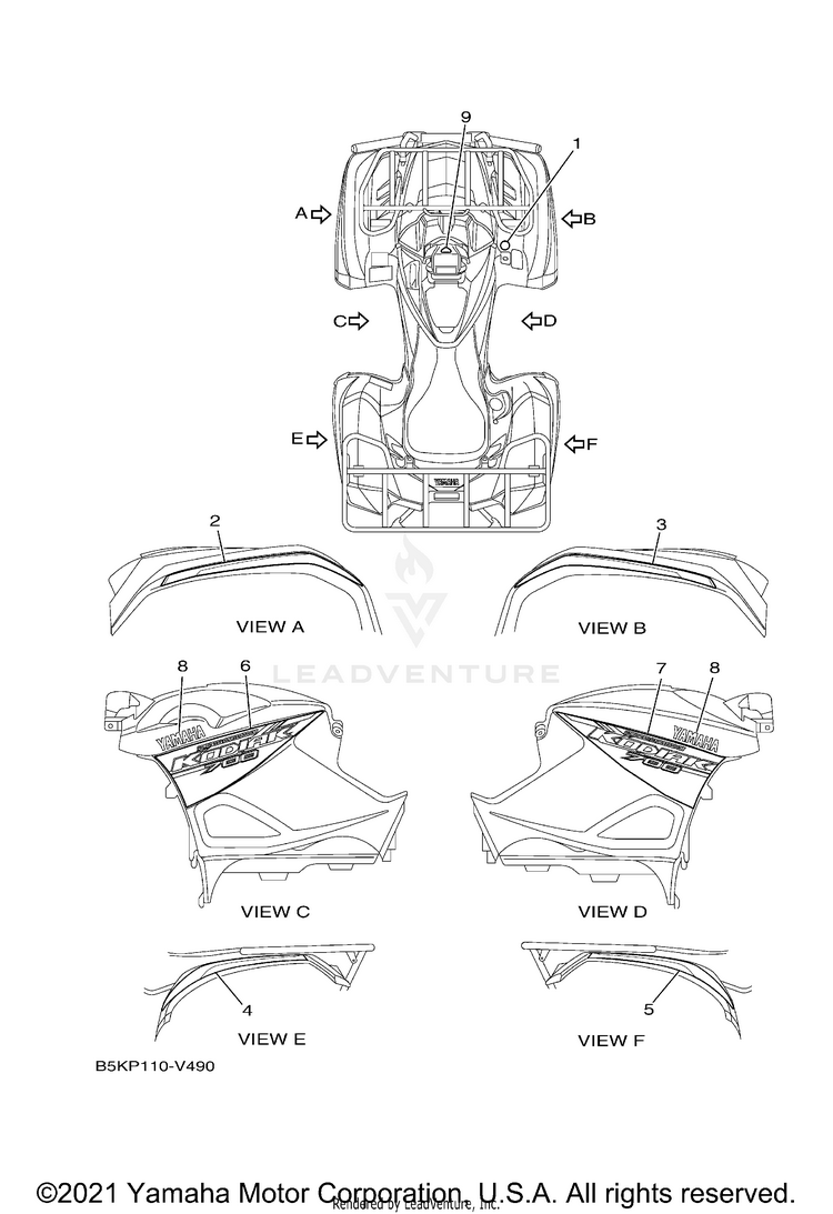 Graphics KODIAK 700 EPS HUNTI - YFM70KPHNY - 2022 Schematic