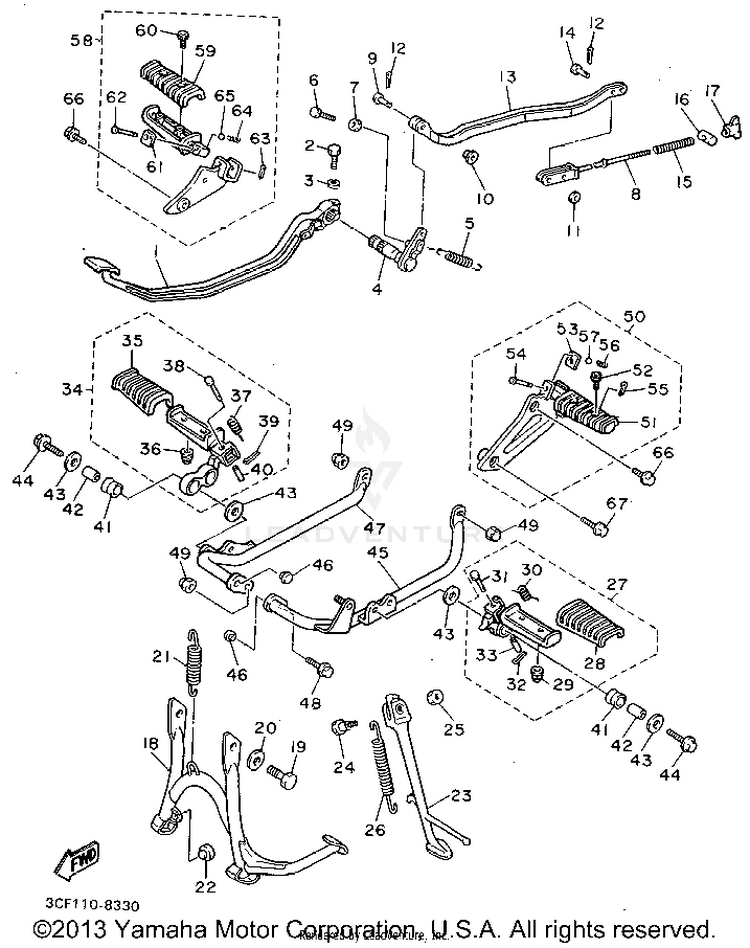 Stand Footrest Schematic