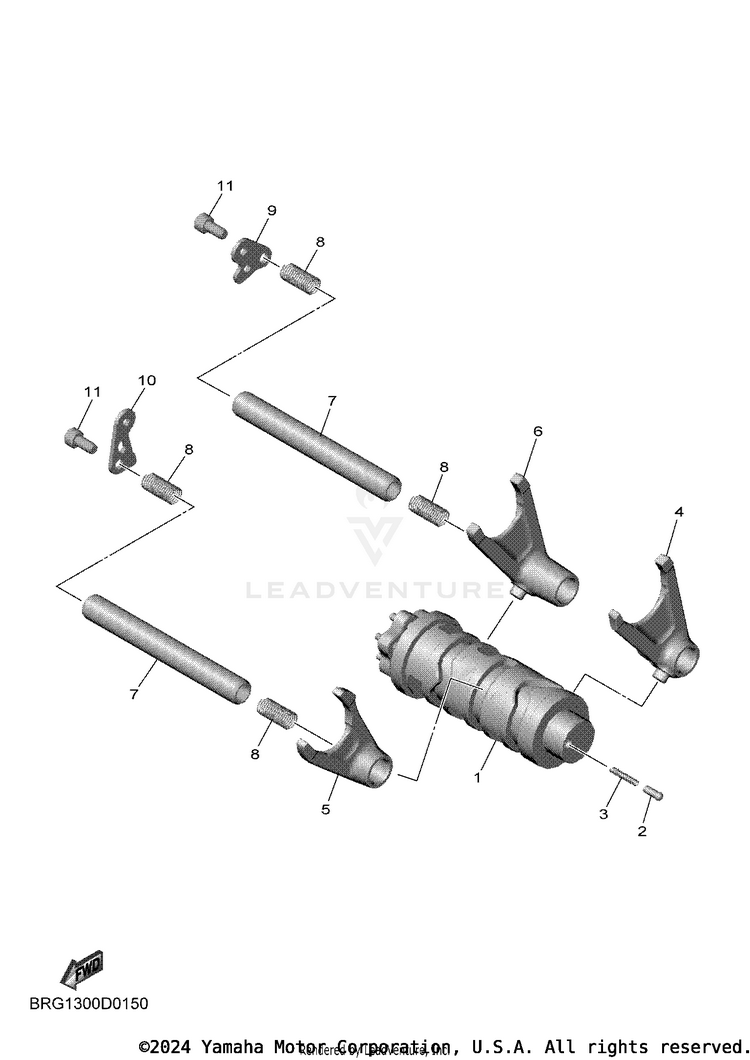 Shift Cam & Fork MT03 - MT03SCB - 2025 Schematic