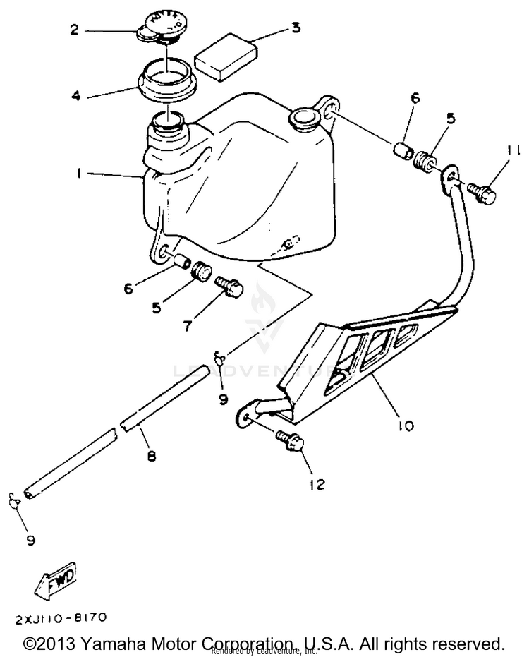 Oil Tank BLASTER - YFS200E_MN - 1993 Schematic