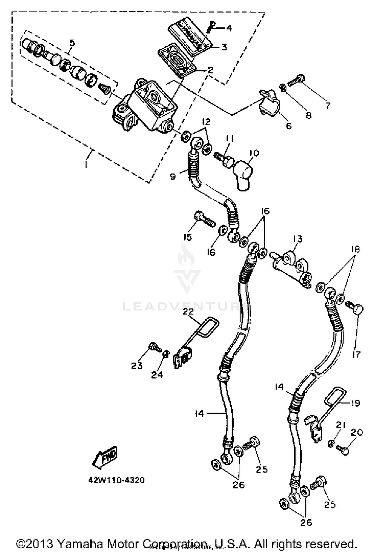 Front Master Cylinder Schematic