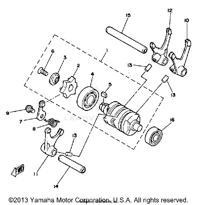 Shift Cam-Fork Schematic