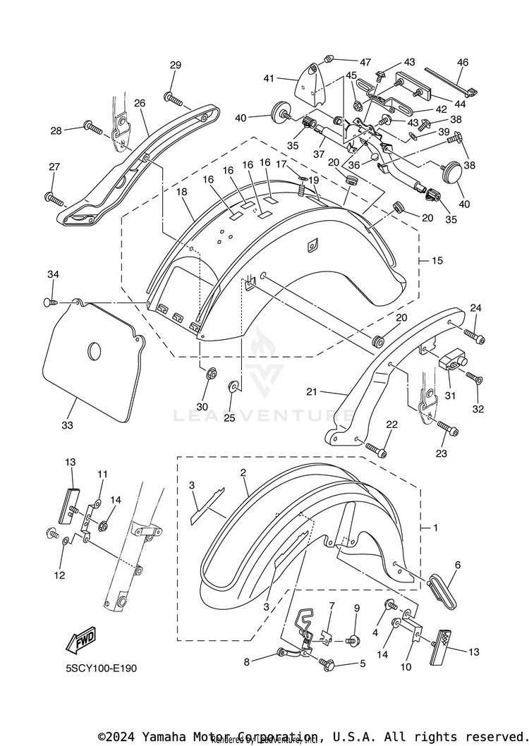 Fender V STAR 650 SILVERADO - XVS65ATYCB - 2009 Schematic
