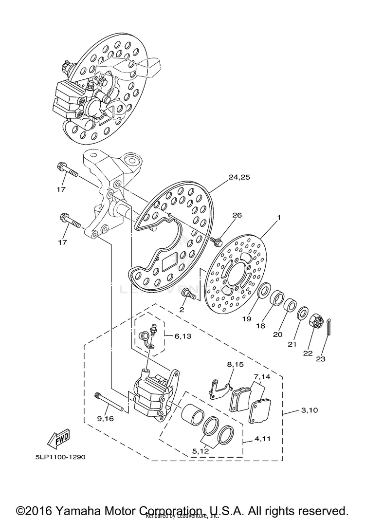 Front Brake Caliper Schematic