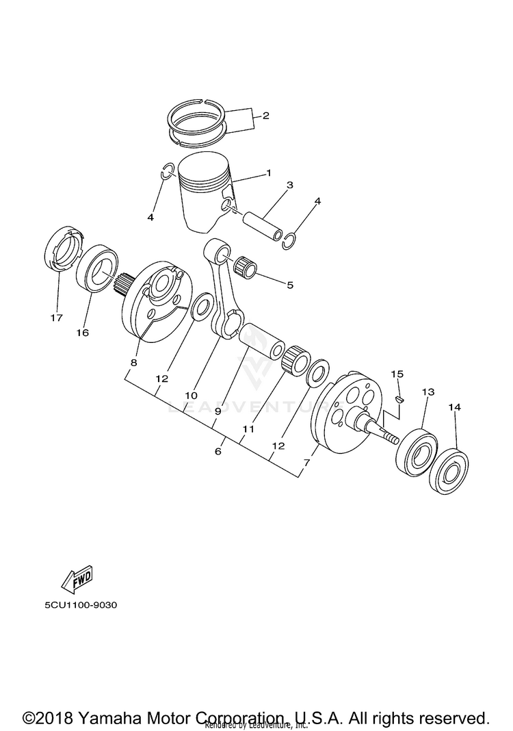Crankshaft Piston Schematic