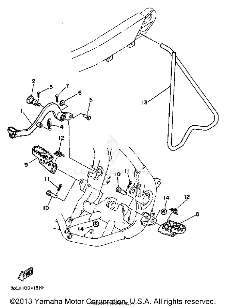 Stand-Footrest Schematic