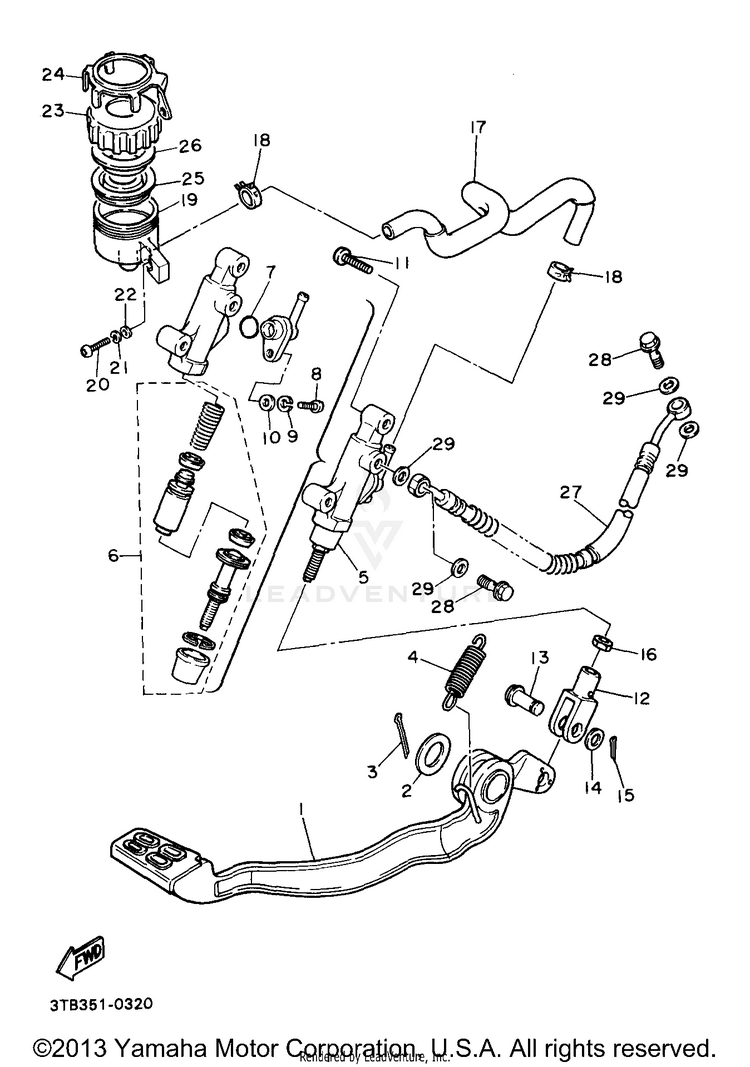 Rear Master Cylinder Schematic