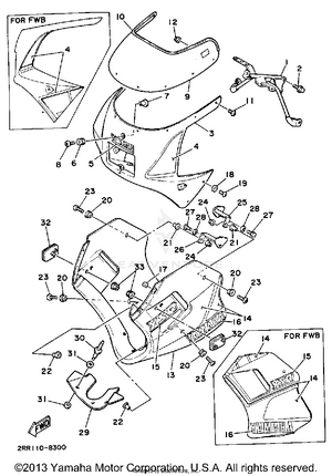 Fairing Cowling Schematic