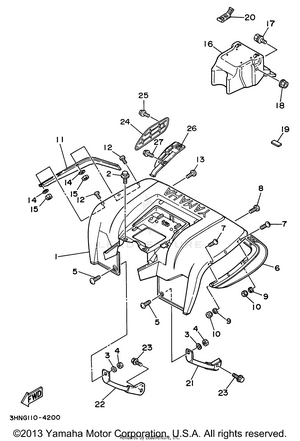 Rear Fender Schematic