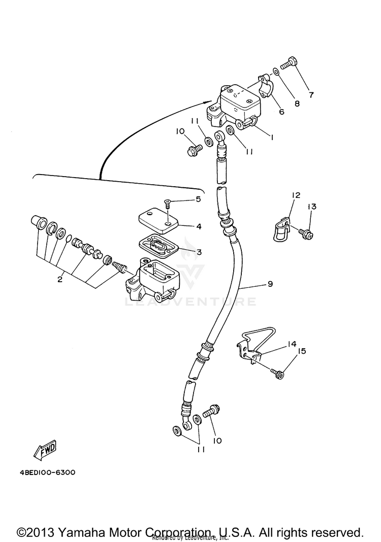 Front Master Cylinder Schematic