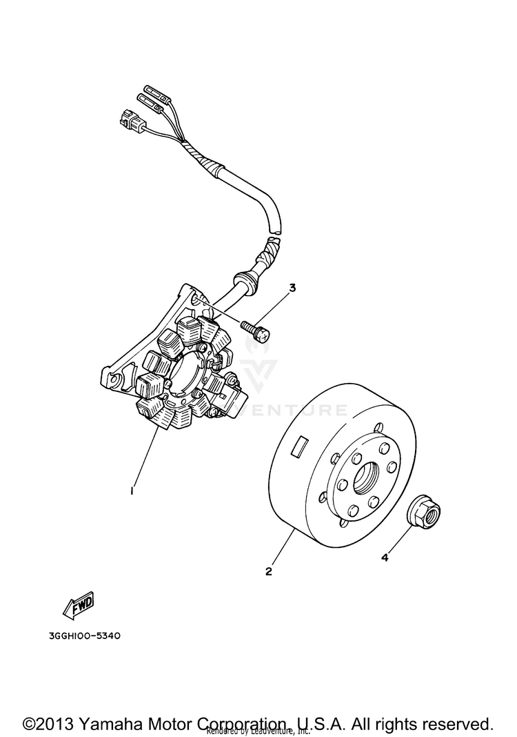 Generator BANSHEE - YFZ350R - 2003 Schematic