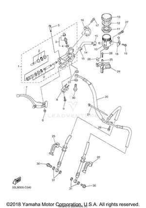 Front Master Cylinder Schematic