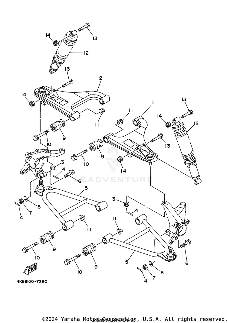 Front Suspension. Wheel Schematic
