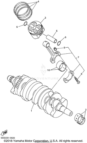 Crankshaft Piston Schematic