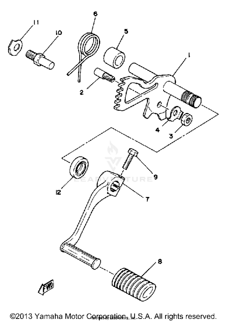 Shift Shaft Pedal XS1100SH - 1981 Schematic