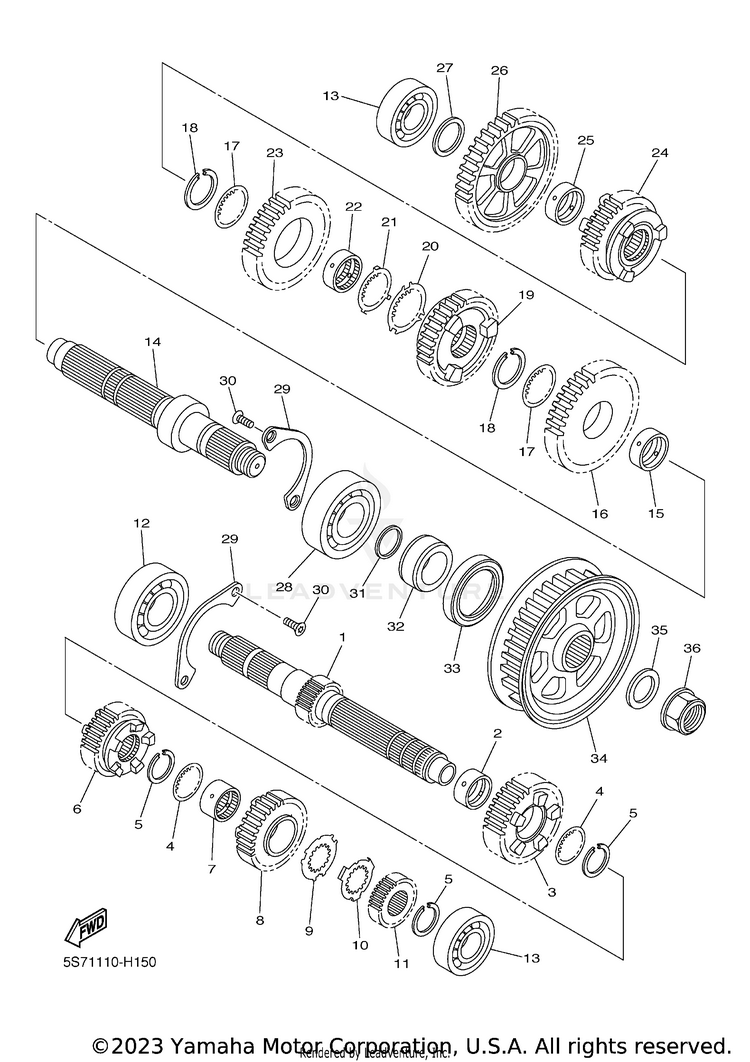 Transmission BOLT R SPEC CA - XVS95CFCB - 2015 Schematic