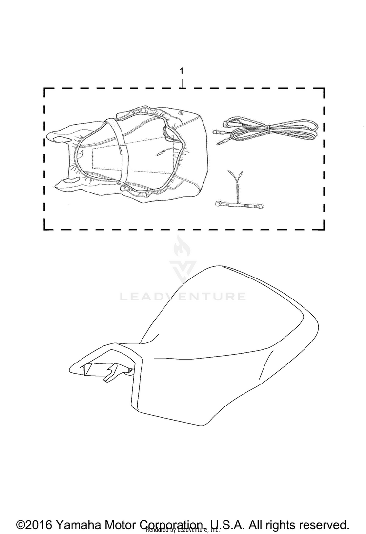 Optional Seat Cover GRIZZLY EPS 4WD LTD EDITION - YFM70GPLGR - 2016 Schematic