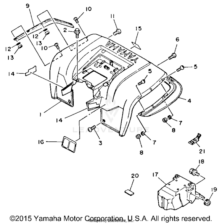 Rear Fender Schematic
