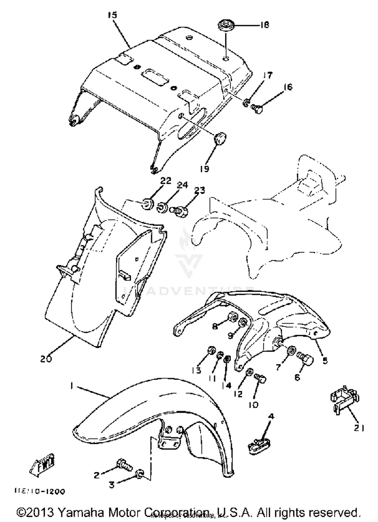 Front Fender Rear Fender Schematic