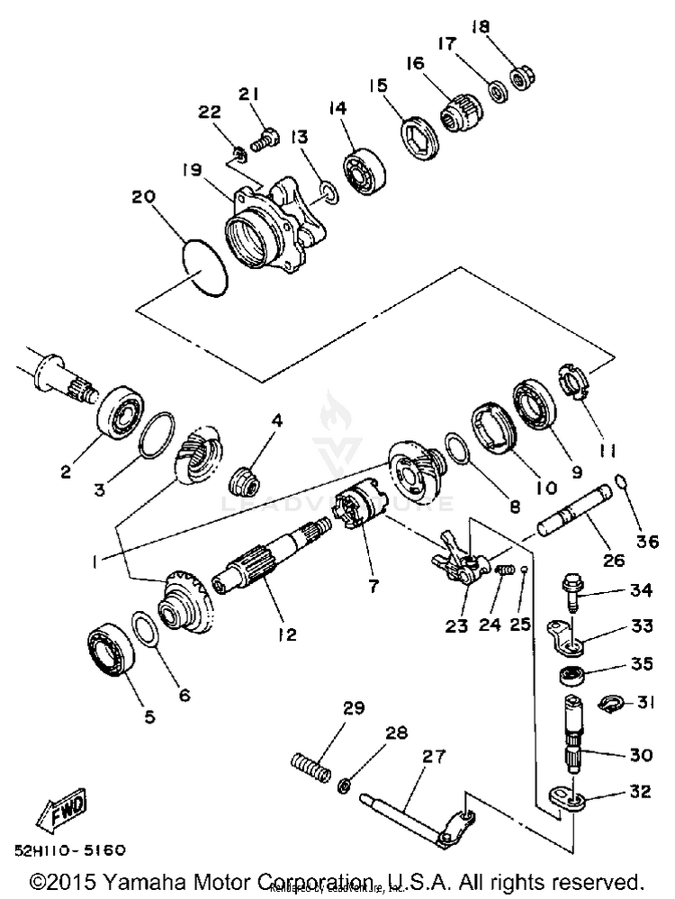 Middle Drive Gear Schematic