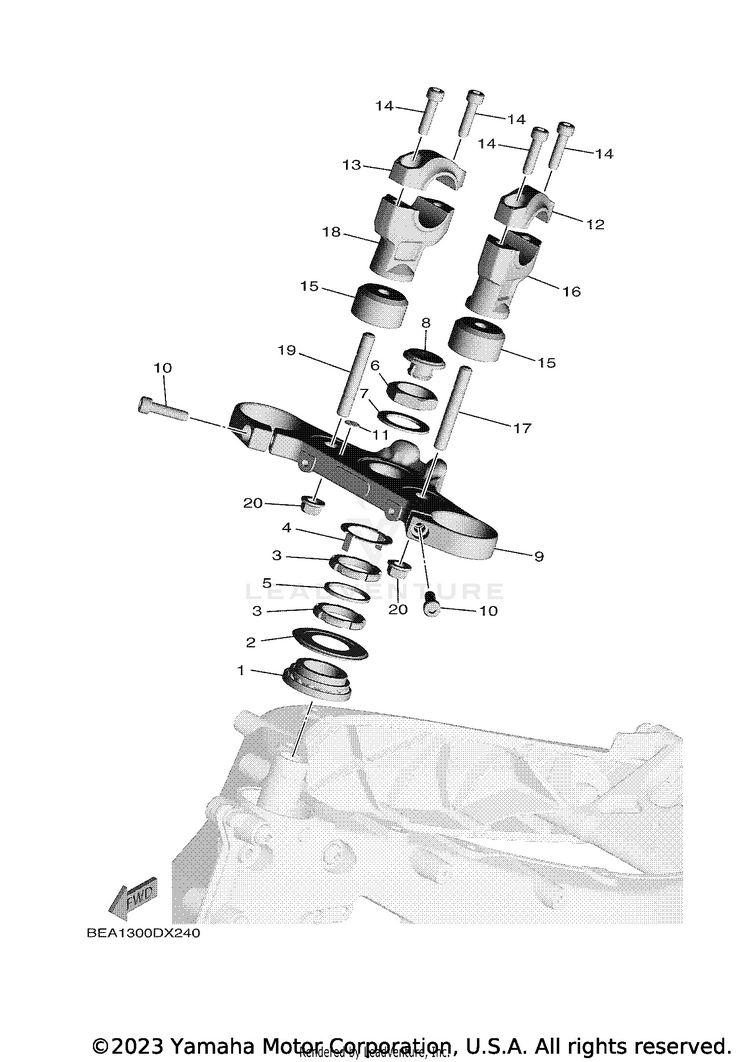 Steering XSR900 - XSR900NCB - 2022 Schematic