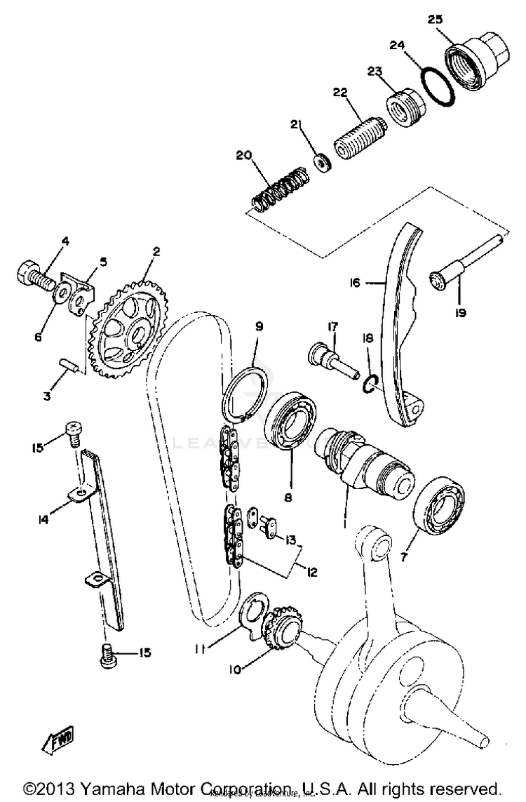 Camshaft - Chain Schematic