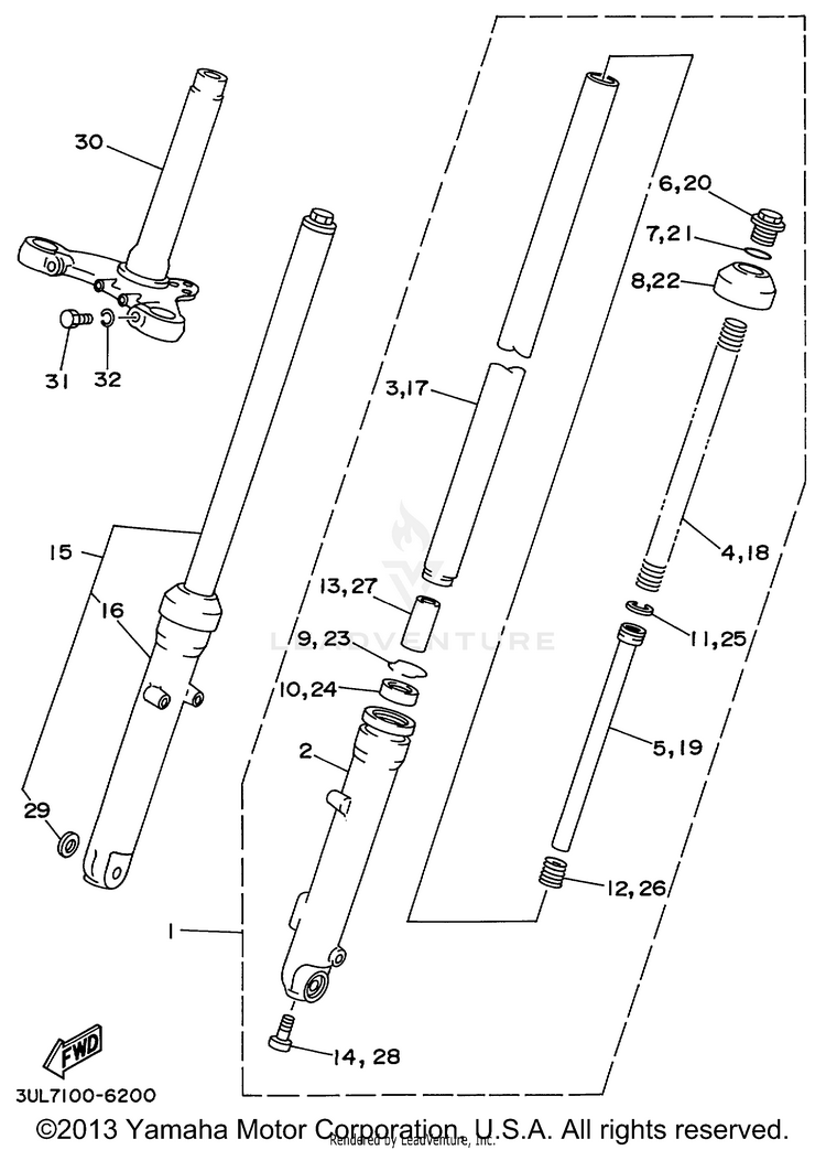 Front Fork Schematic