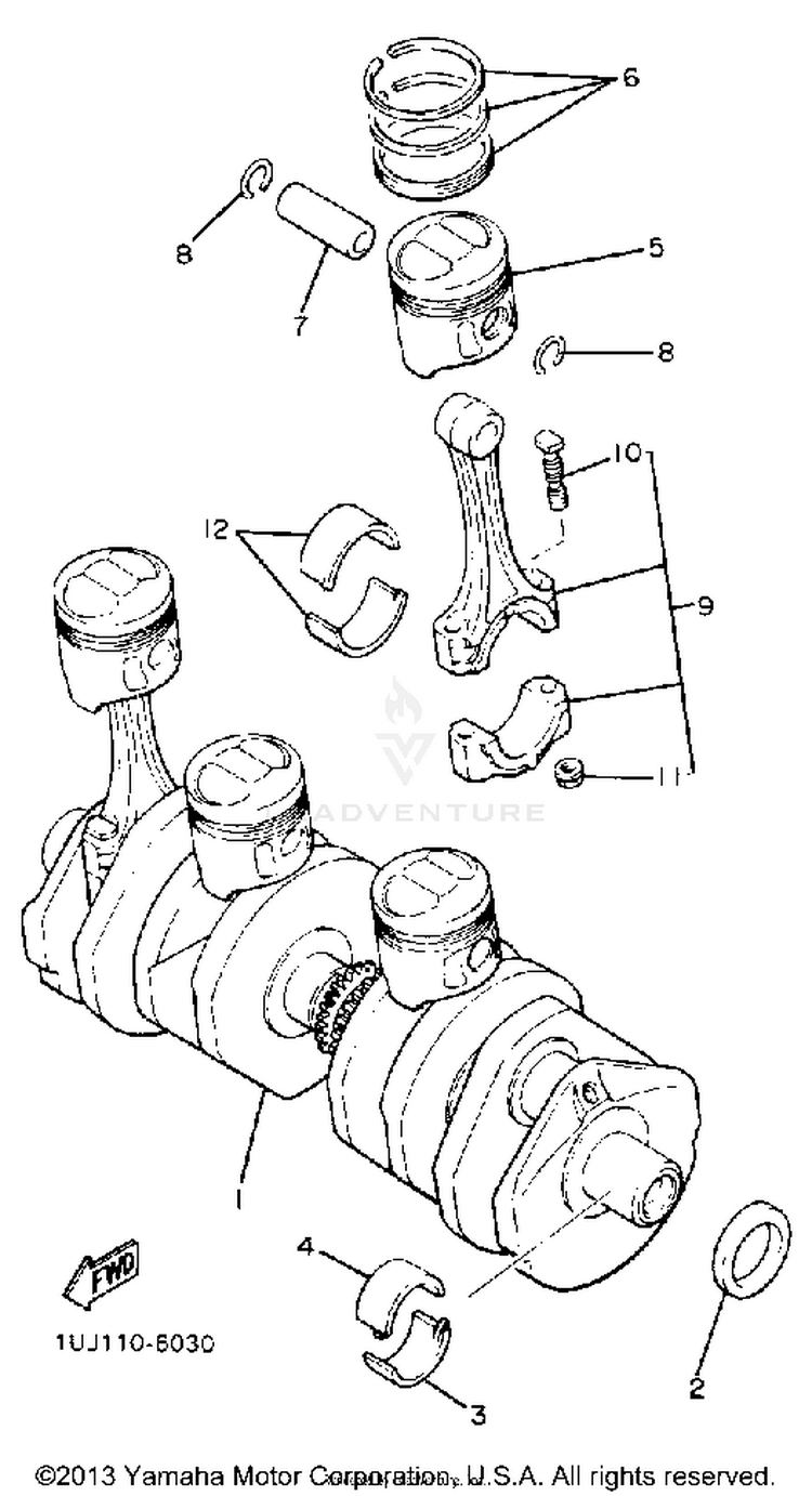 Crankshaft Piston Schematic
