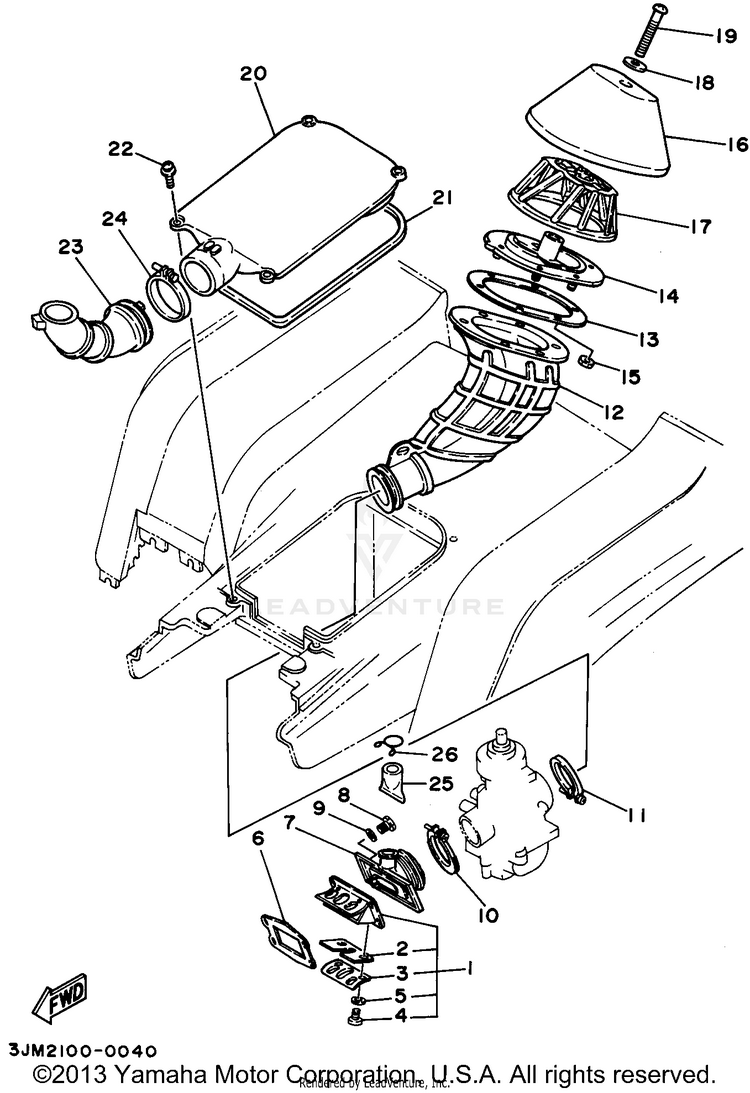 Intake BLASTER - YFS200G - 1995 Schematic