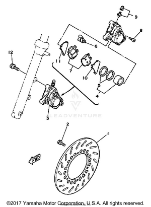 Front Brake Caliper Schematic
