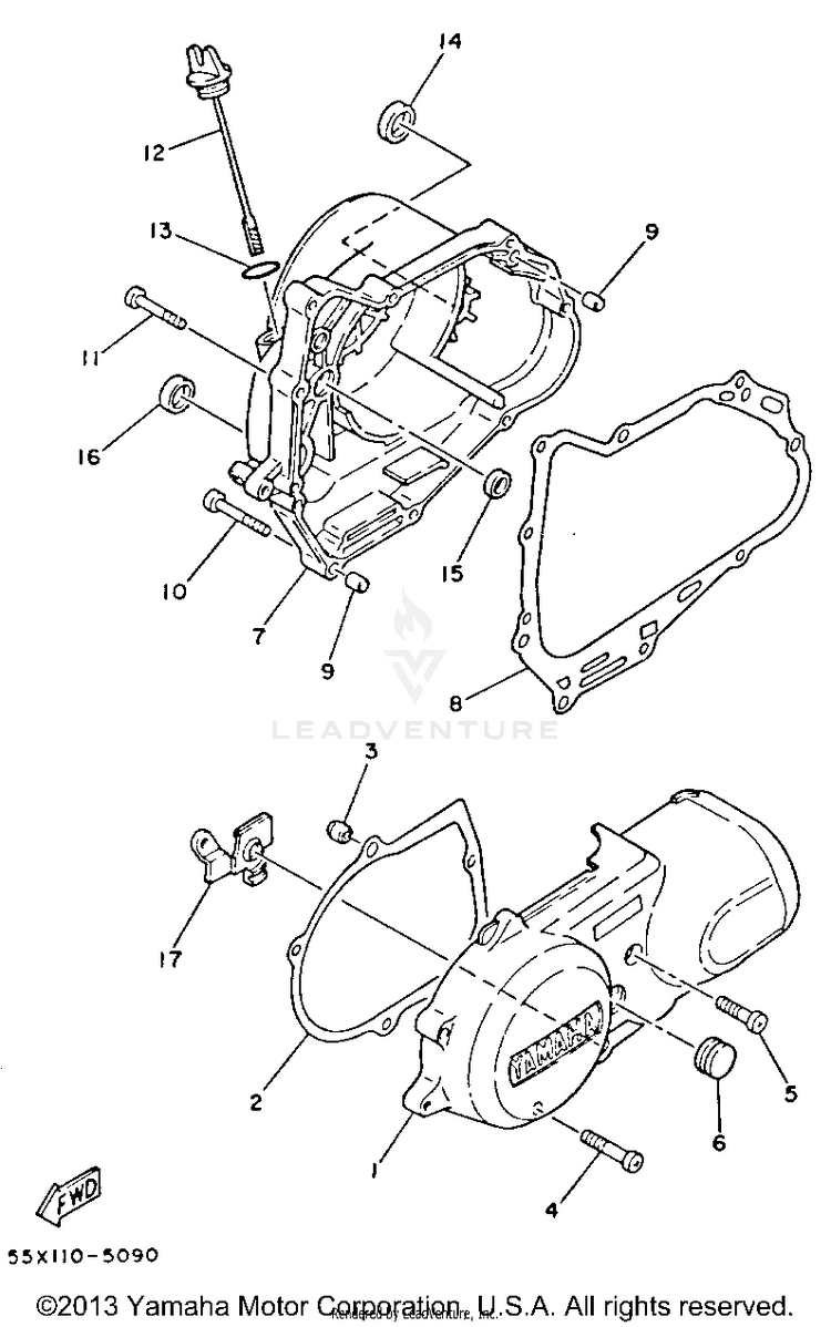 Crankcase Cover 1 Schematic