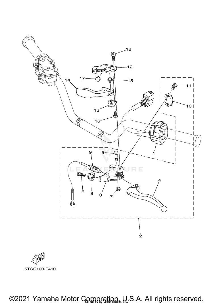 Handle Switch Lever YFZ450 SPECIAL EDITI - YFZ450SPX - 2008 Schematic