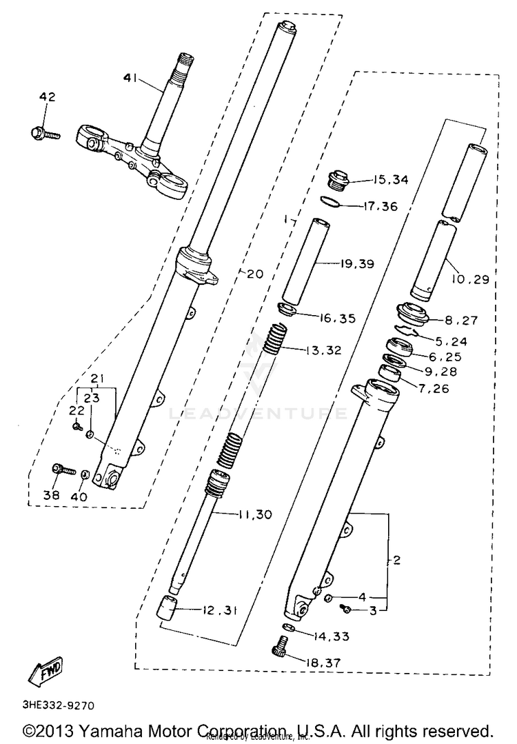 Front Fork Schematic