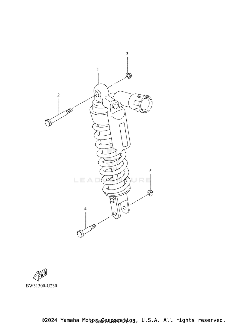 Rear Suspension TENERE 700 - XTZ7NB - 2022 Schematic